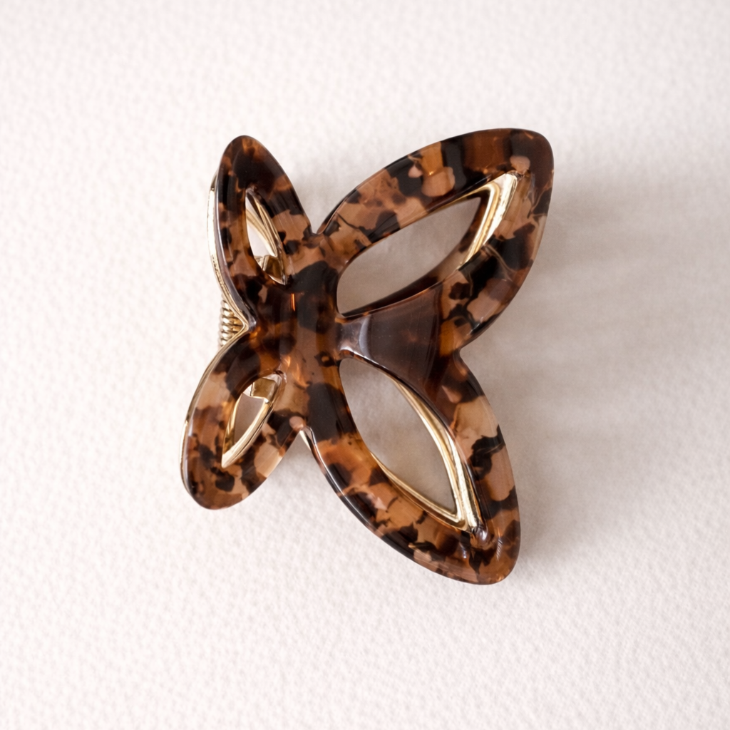 Skřipec do vlasů MOTÝL Soft Mocha2